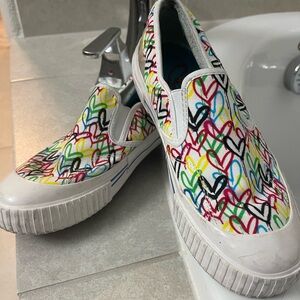 Skechers x JGoldcrown Poppy-Drippin Love slip on sneakers-size 8